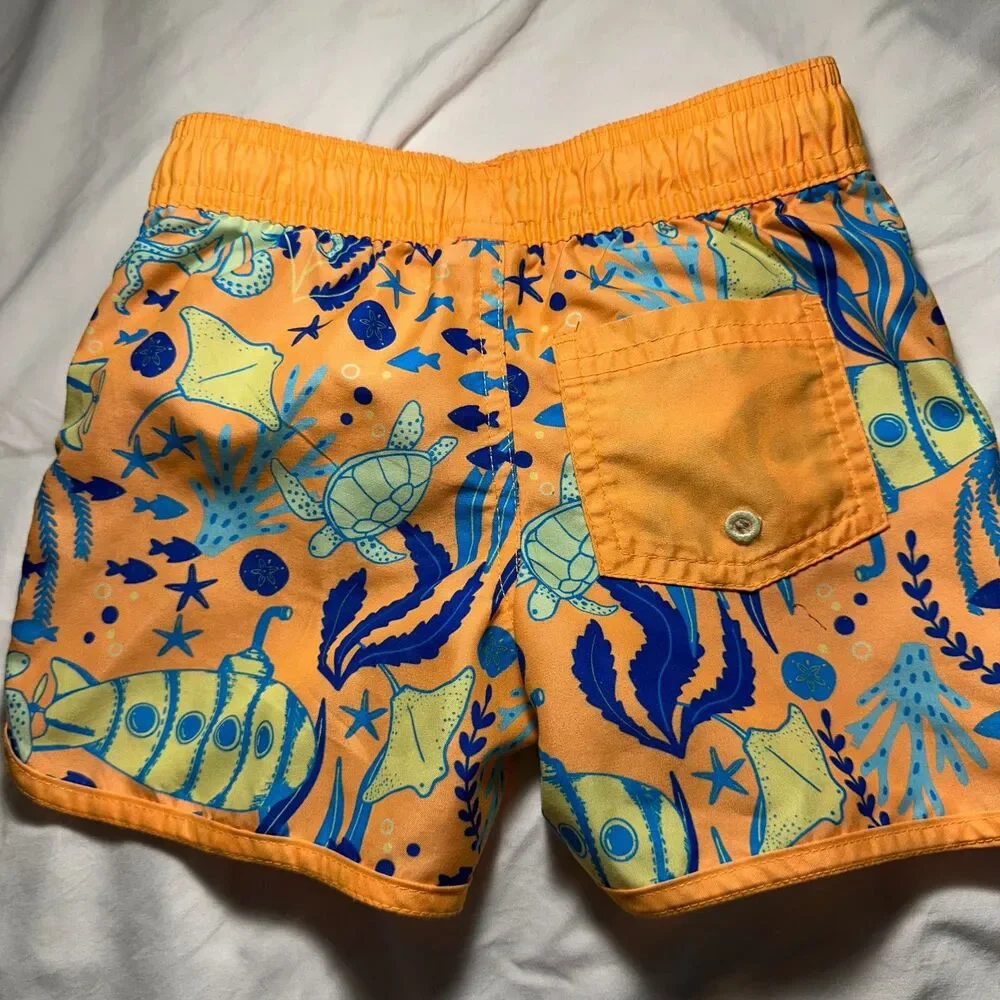 Sol Borne - Boys Swim Suit - 2T - Orange